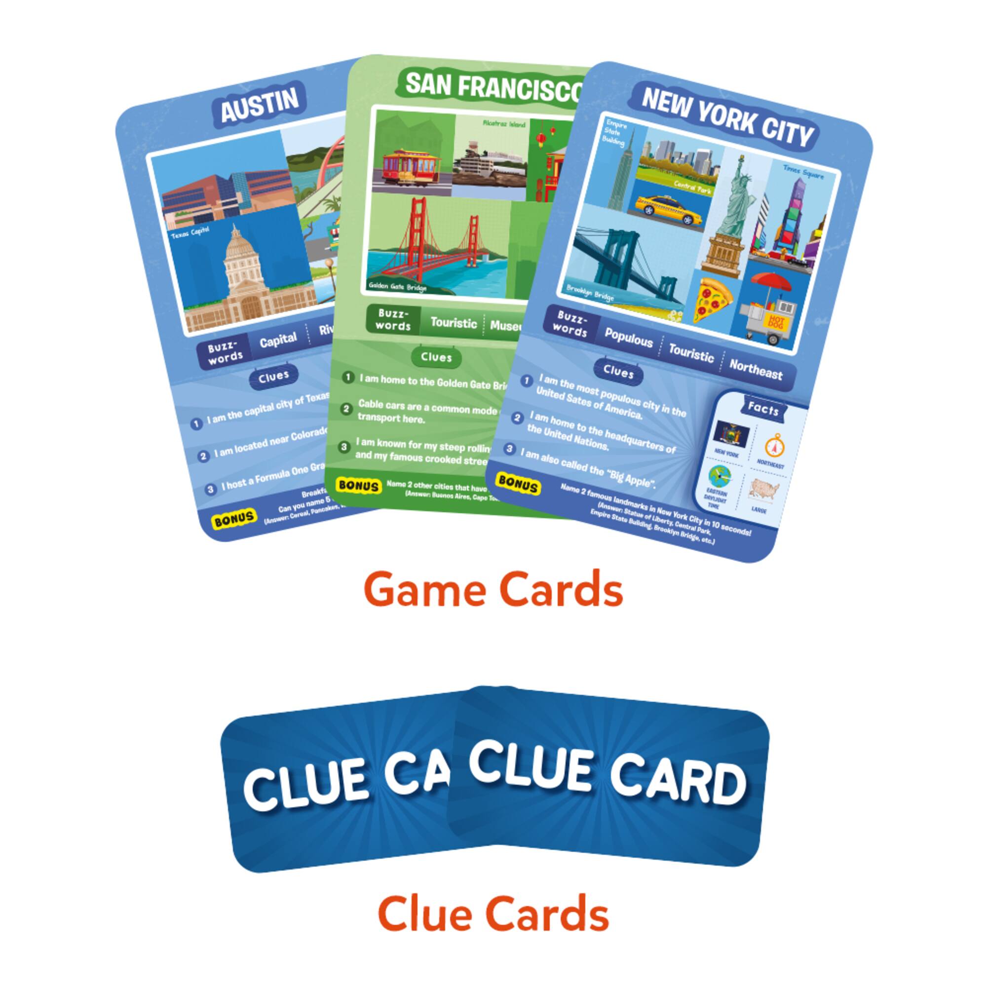 Skillmatics® Guess in 10® American Cities Card Game